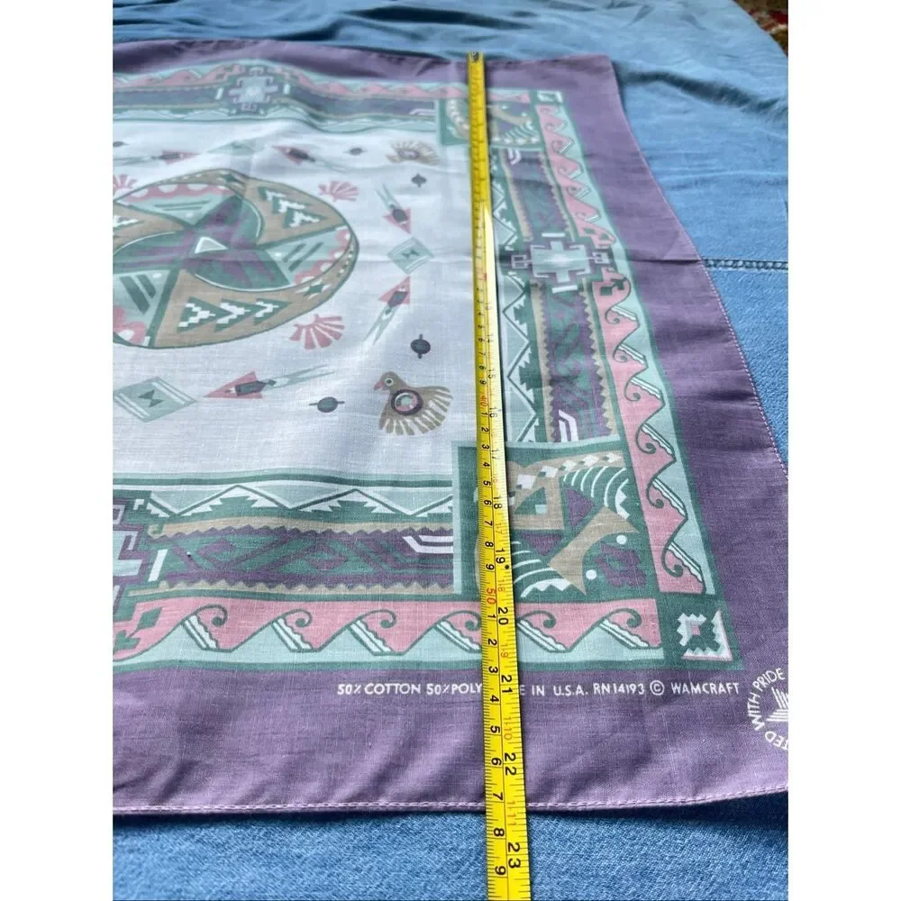 VTG Southwestern Desertcore Western Bandana Scarf Wamcraft USA 22.5